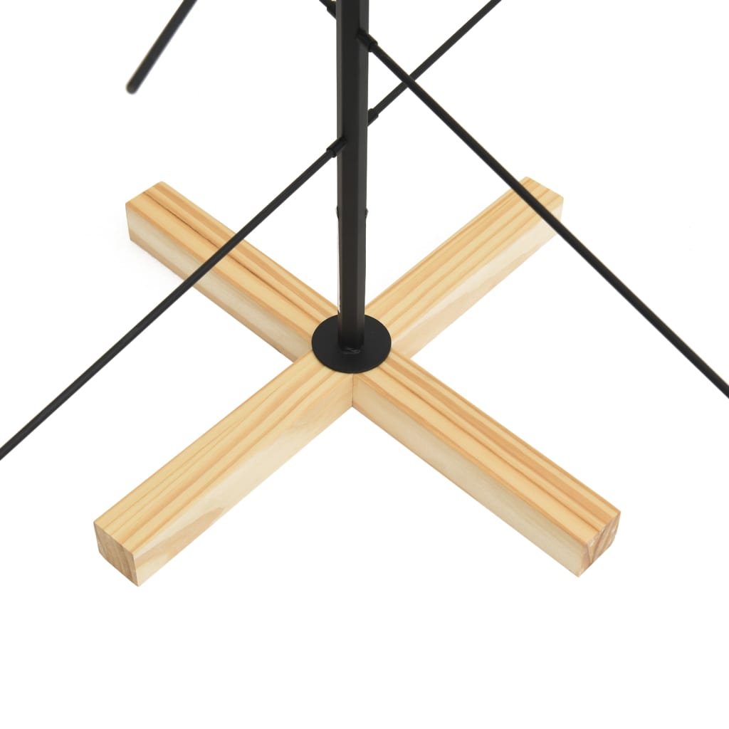 Arbre de Noël en métal avec base en bois noir 120 cm - XIOS