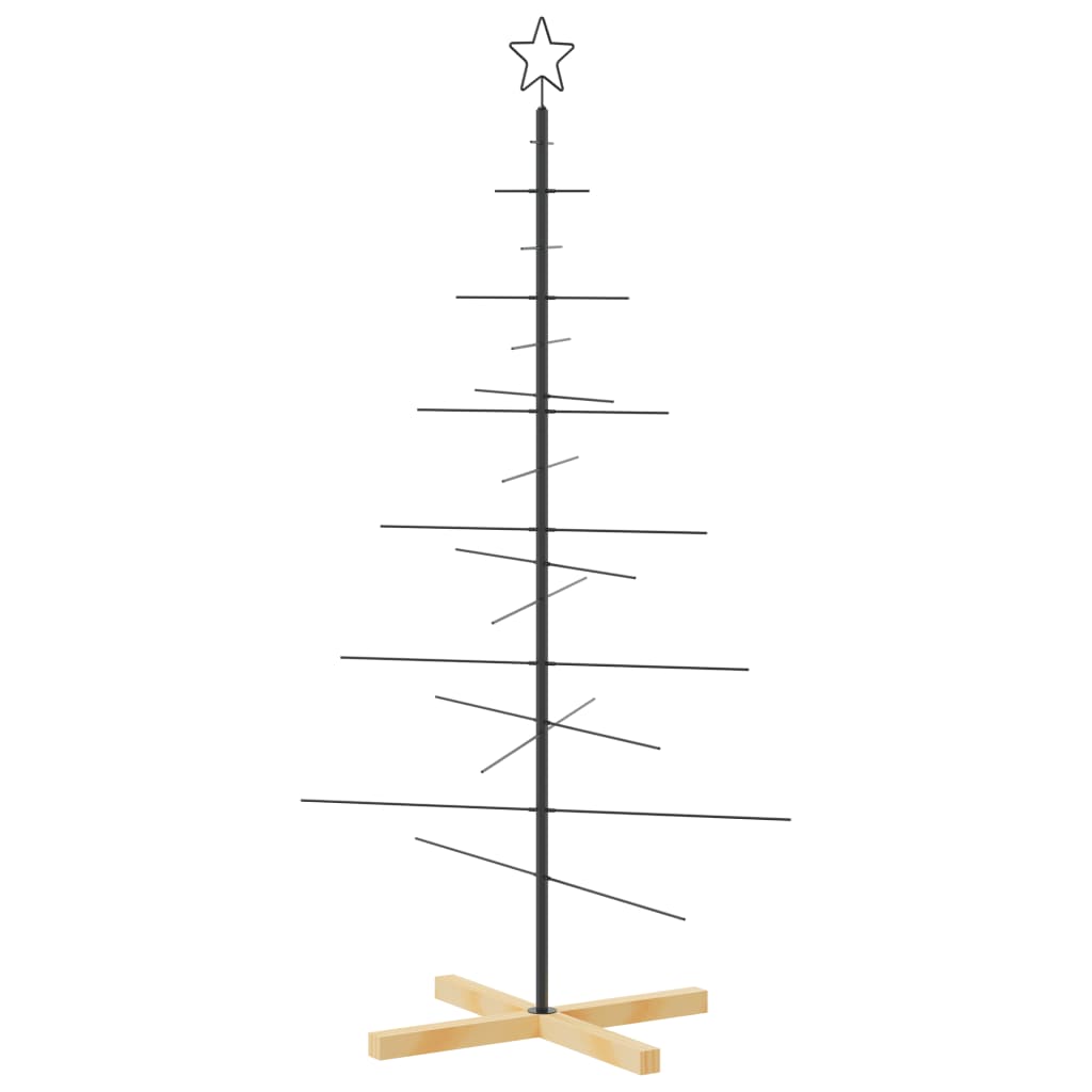 Arbre de Noël en métal avec base en bois noir 150 cm - XIOS