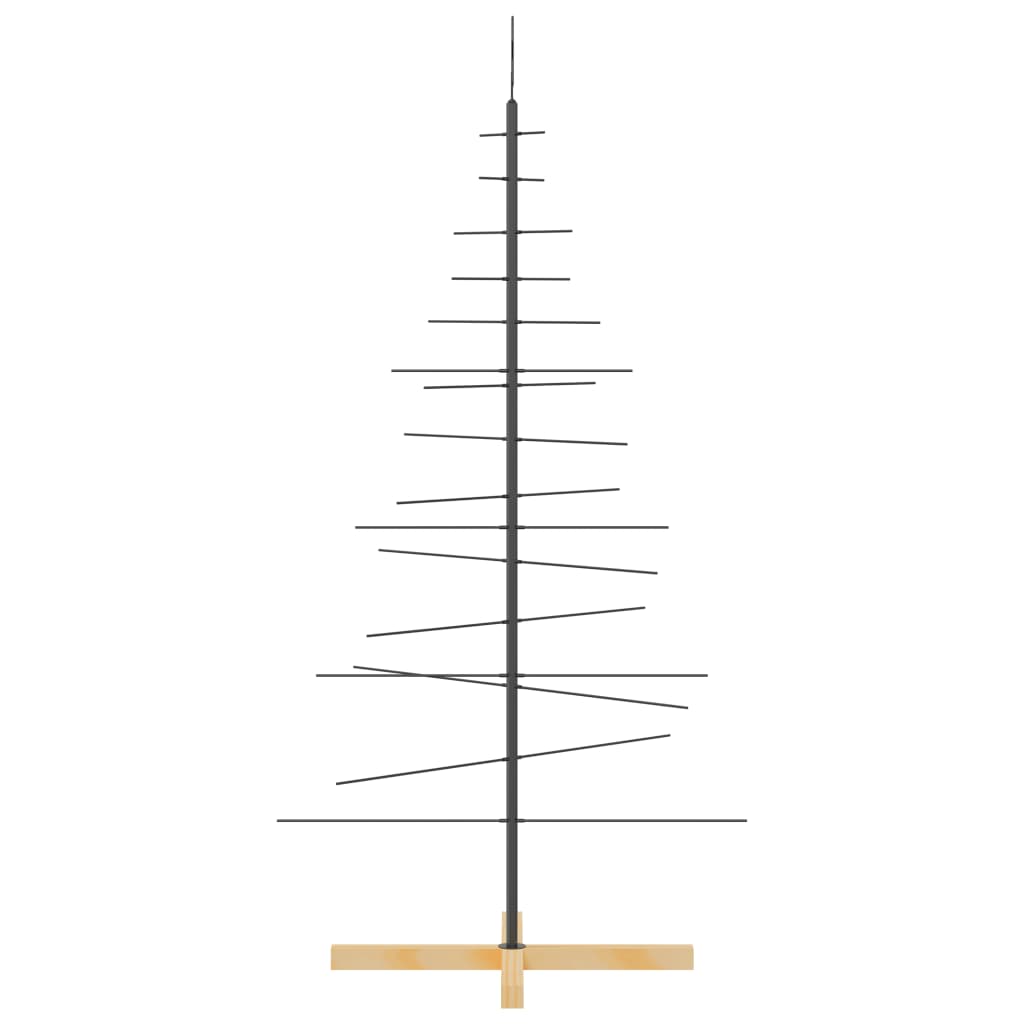 Arbre de Noël en métal avec base en bois noir 150 cm - XIOS