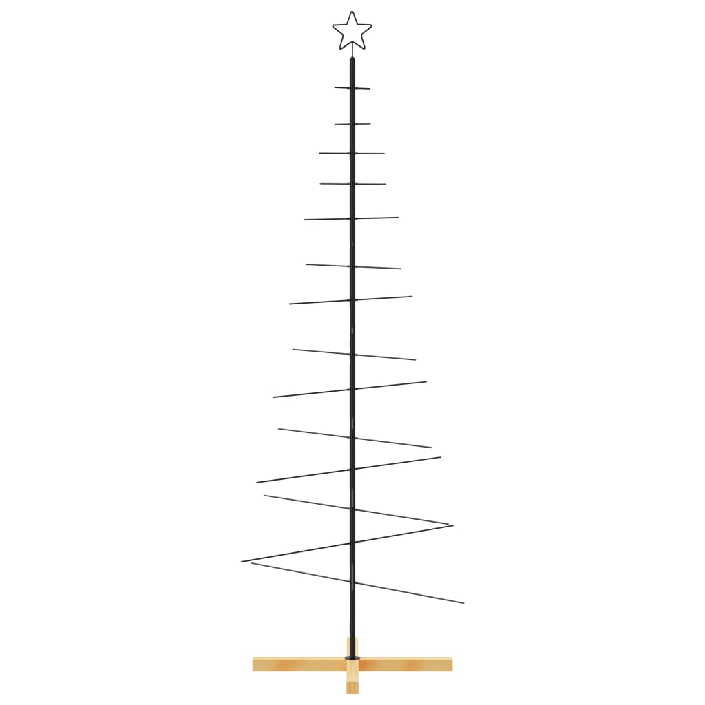 Arbre de Noël en métal avec base en bois noir 180 cm - XIOS