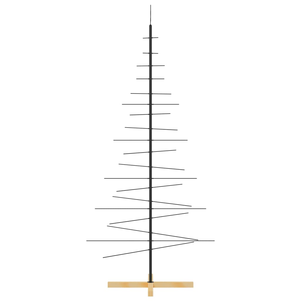 Arbre de Noël en métal avec base en bois noir 180 cm - XIOS