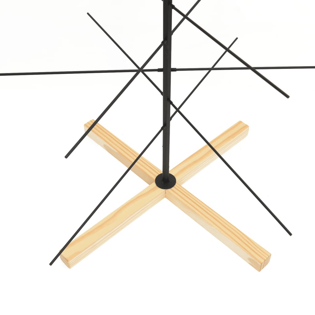 Arbre de Noël en métal avec base en bois noir 180 cm - XIOS