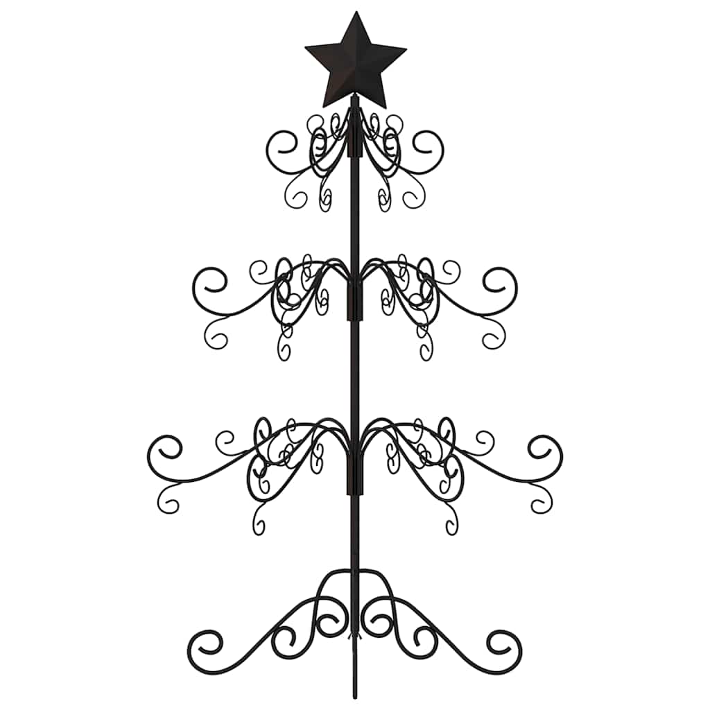 Arbre de Noël en métal pour décoration noir 90 cm - XIOS