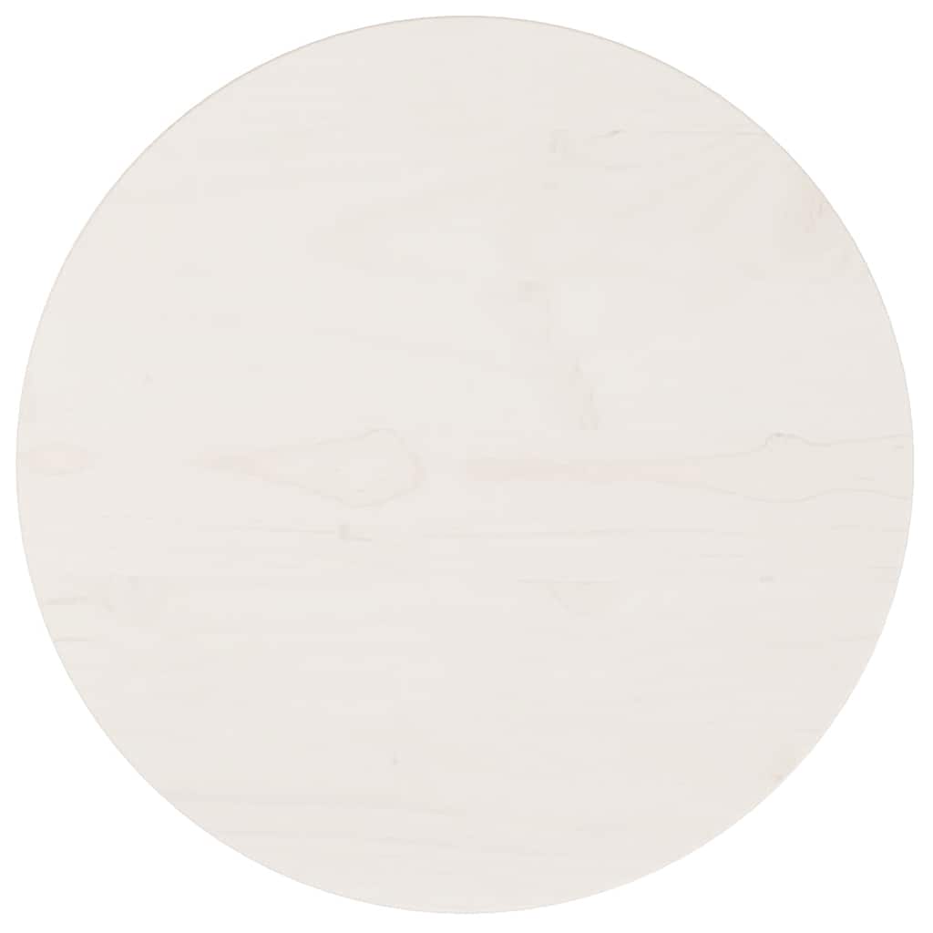 Dessus de table rond blanc Ø40x3 cm bois de pin massif - XIOS