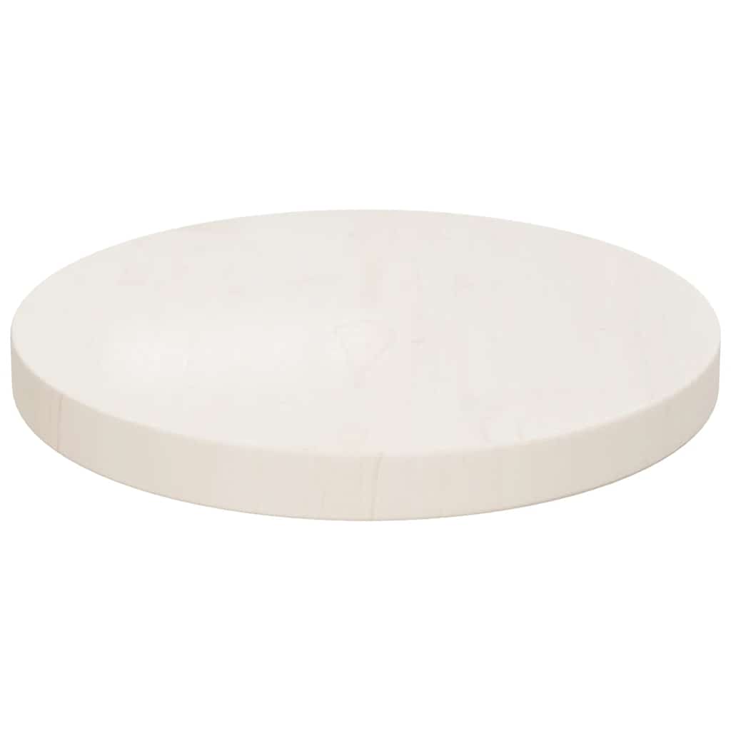 Dessus de table rond blanc Ø40x3 cm bois de pin massif - XIOS