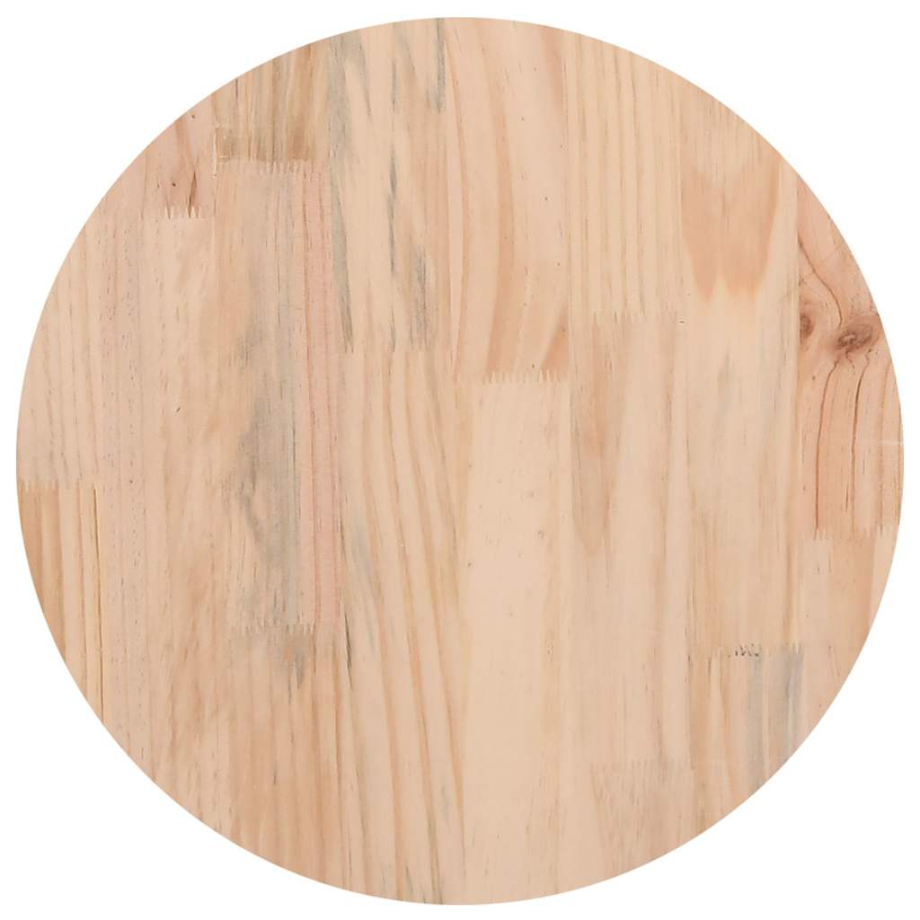 Dessus de table rond blanc Ø40x3 cm bois de pin massif - XIOS