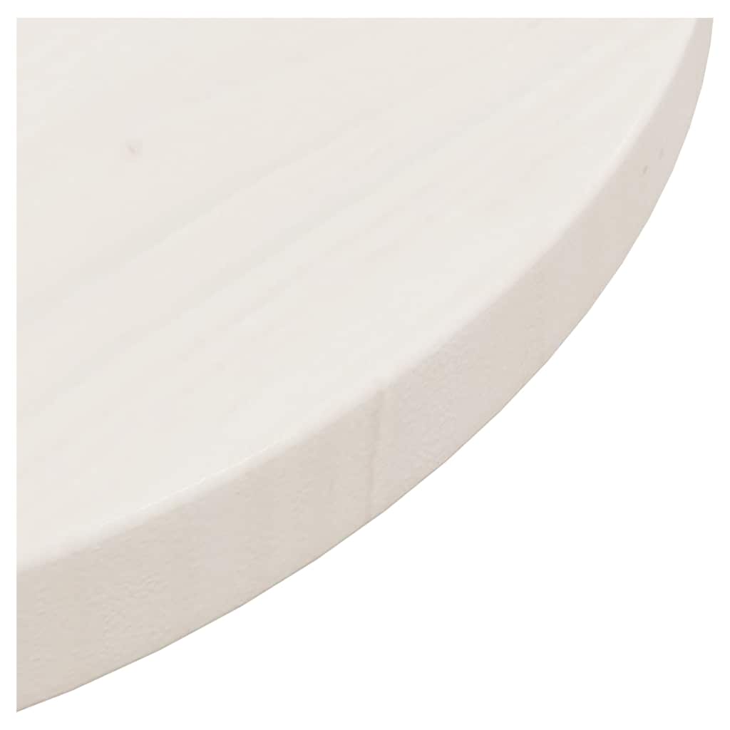 Dessus de table rond blanc Ø40x3 cm bois de pin massif - XIOS