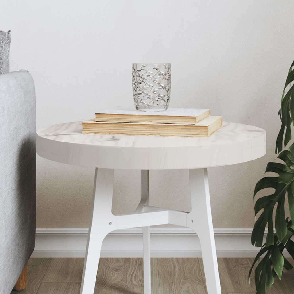 Dessus de table rond blanc Ø40x3 cm bois de pin massif - XIOS