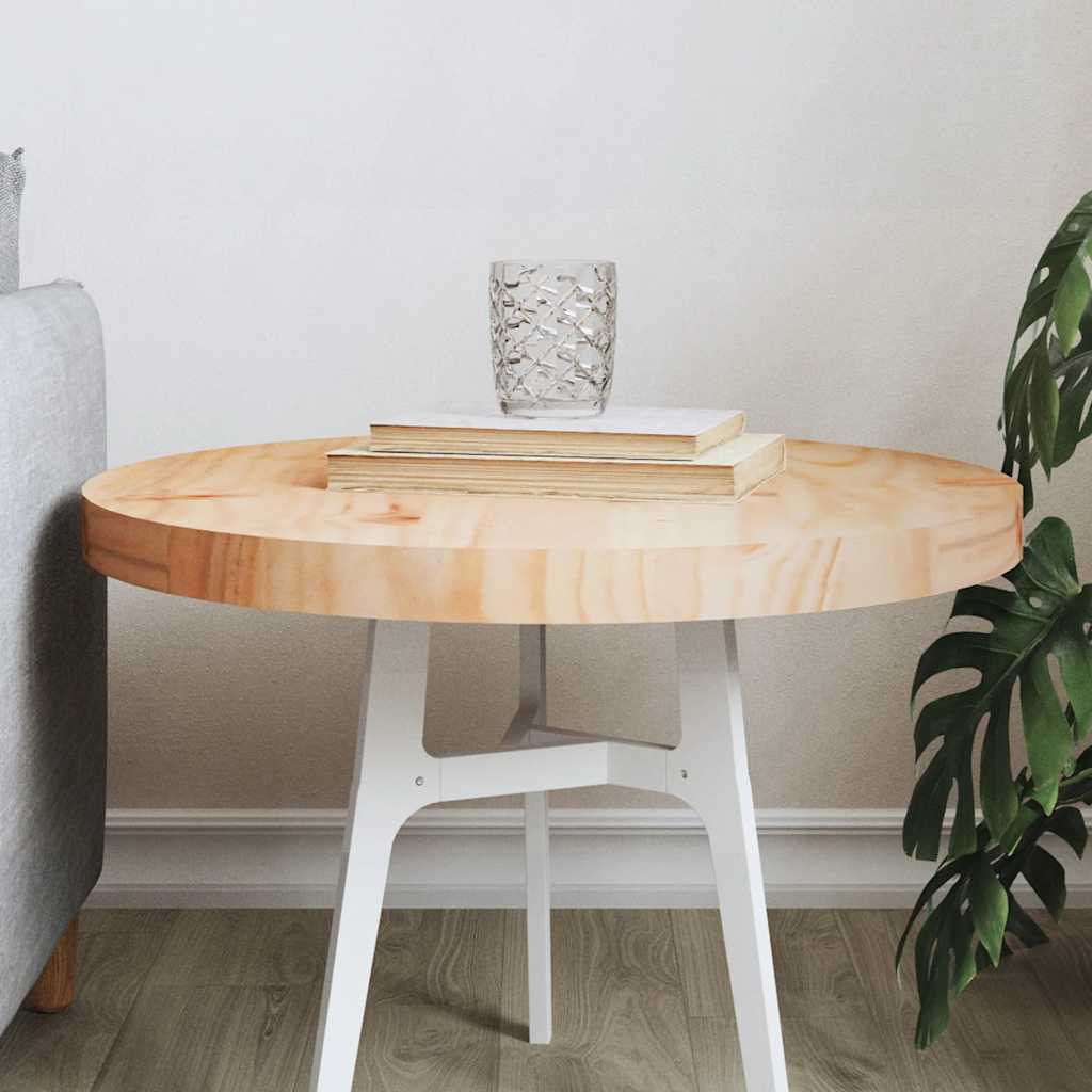 Dessus de table rond Ø50x3 cm bois de pin massif - XIOS