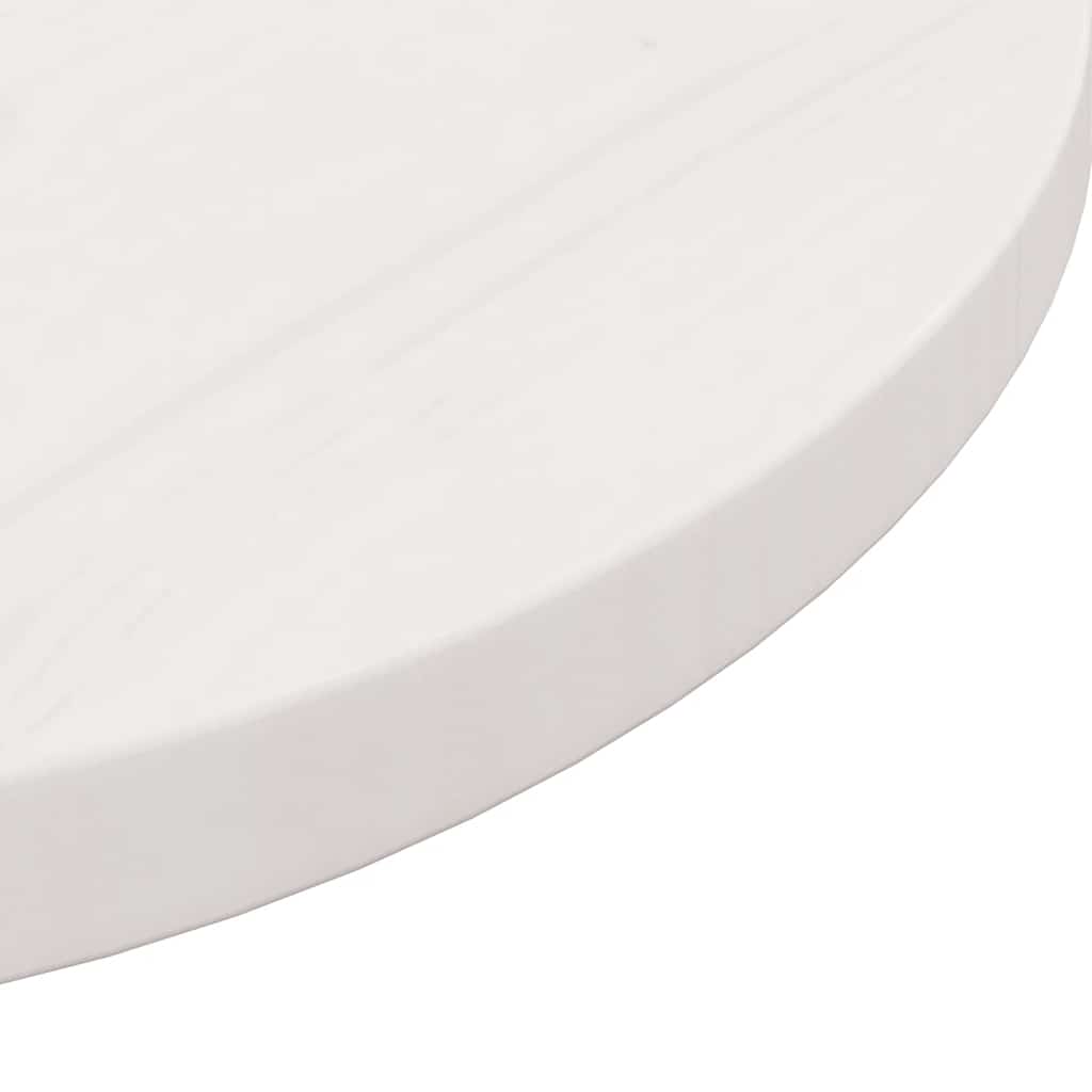 Dessus de table rond blanc Ø50x3 cm bois de pin massif - XIOS