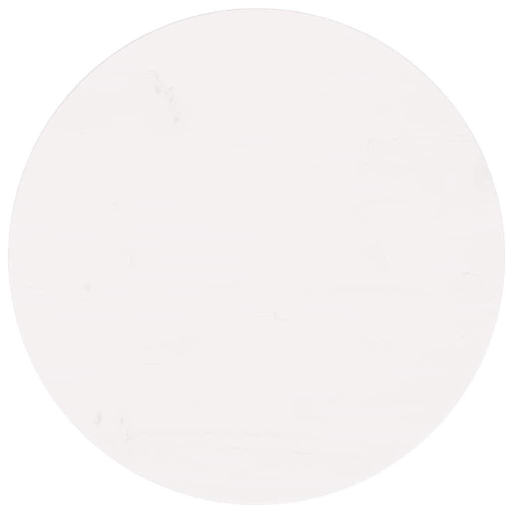Dessus de table rond blanc Ø60x3 cm bois de pin massif - XIOS