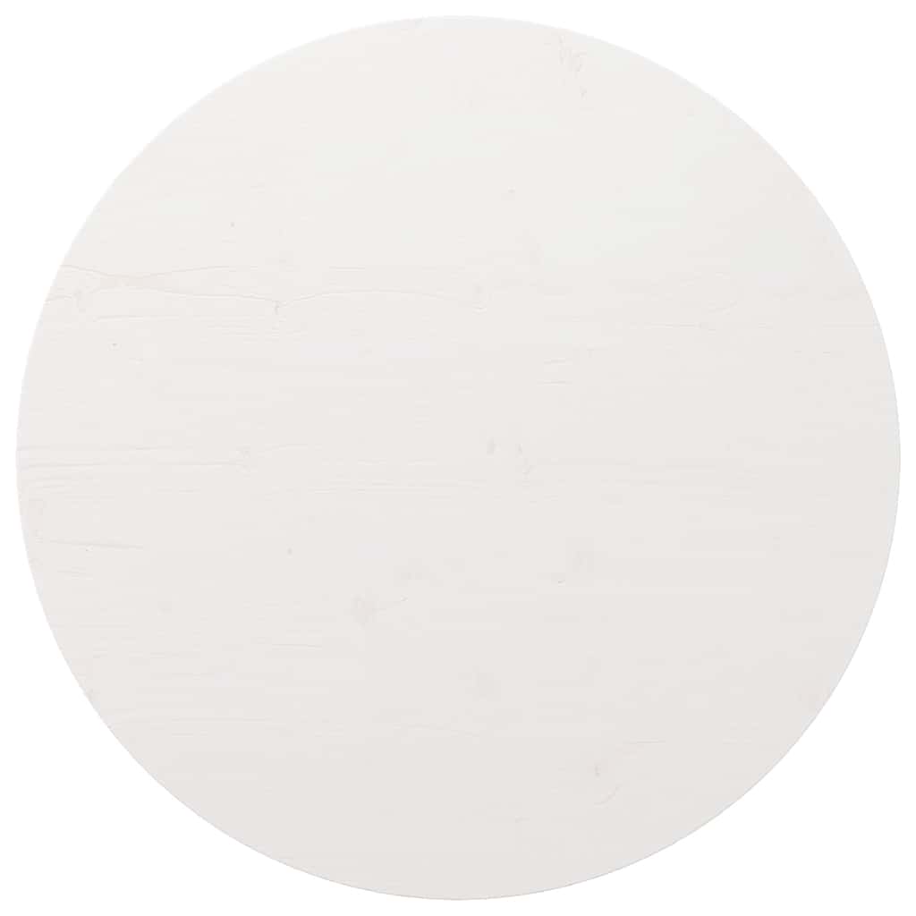 Dessus de table rond blanc Ø90x3 cm bois de pin massif - XIOS