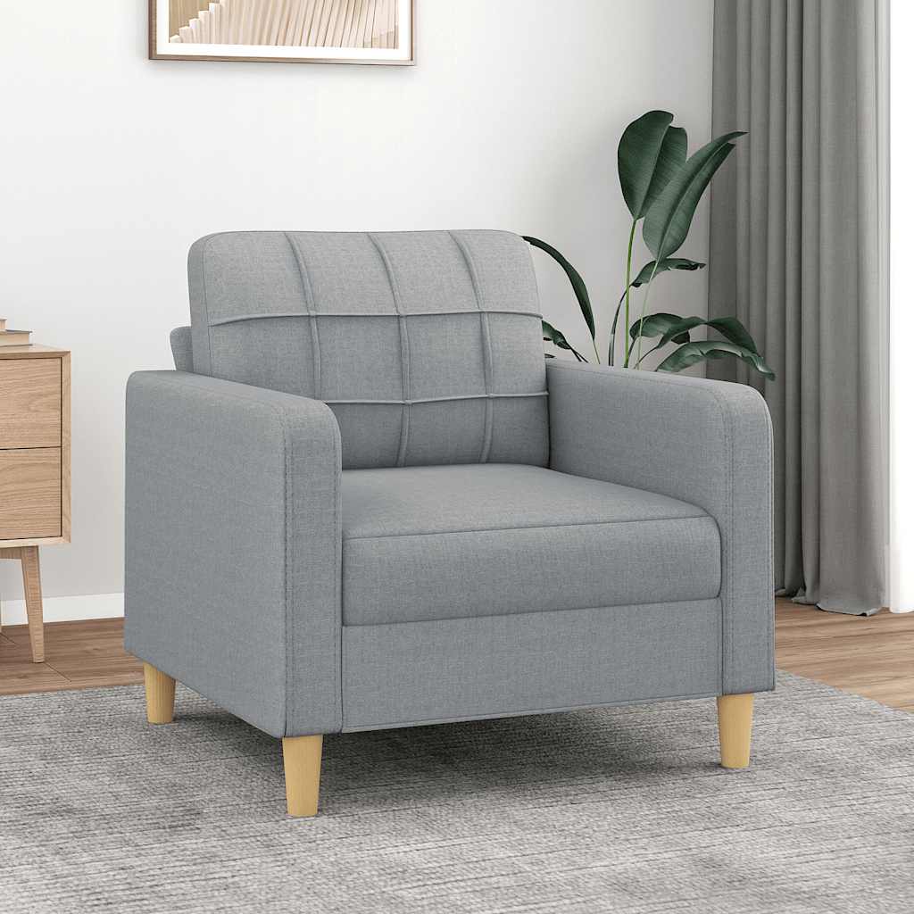 Fauteuil Gris clair 60 cm Tissu - XIOS