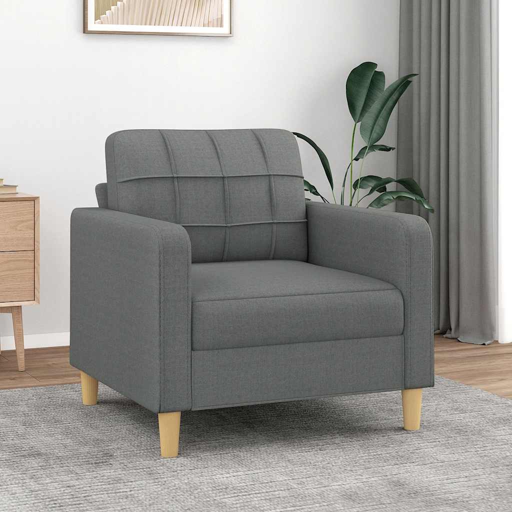 Fauteuil Gris foncé 60 cm Tissu - XIOS