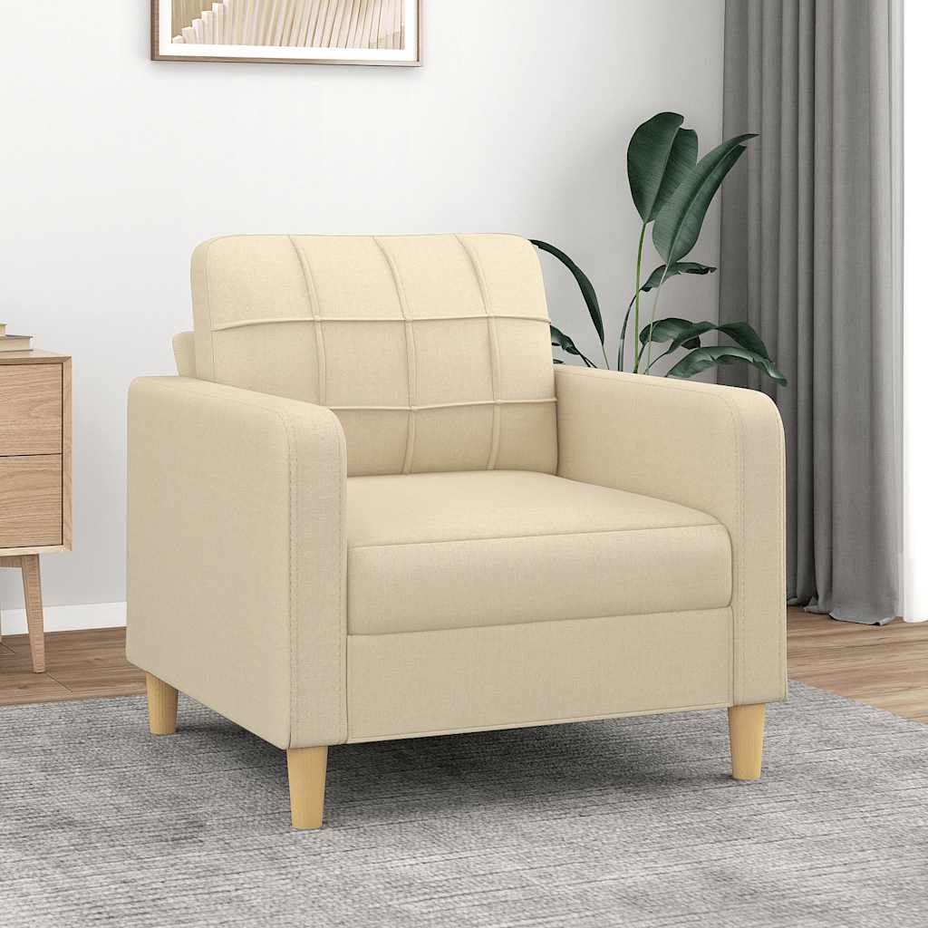 Fauteuil Crème 60 cm Tissu - XIOS