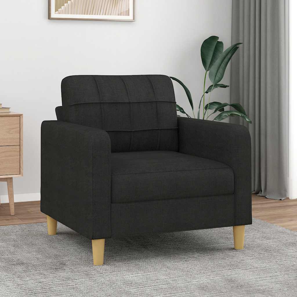 Fauteuil Noir 60 cm Tissu - XIOS