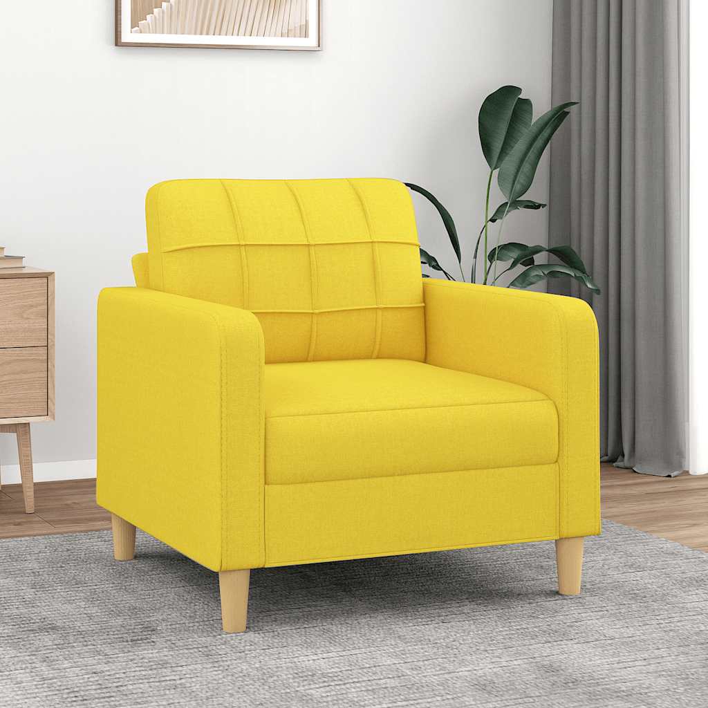 Fauteuil Jaune clair 60 cm Tissu - XIOS