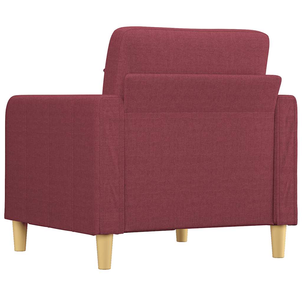 Fauteuil Rouge bordeaux 60 cm Tissu - XIOS