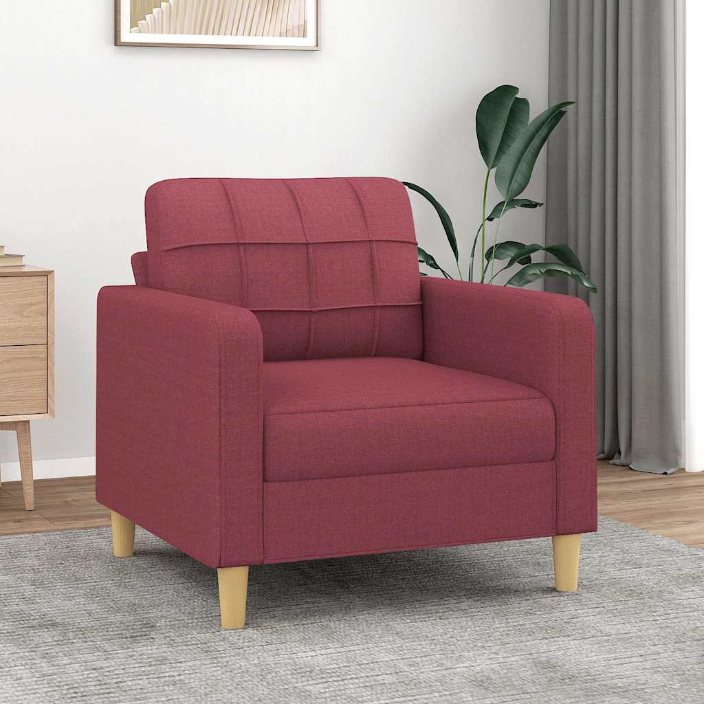 Fauteuil Rouge bordeaux 60 cm Tissu - XIOS