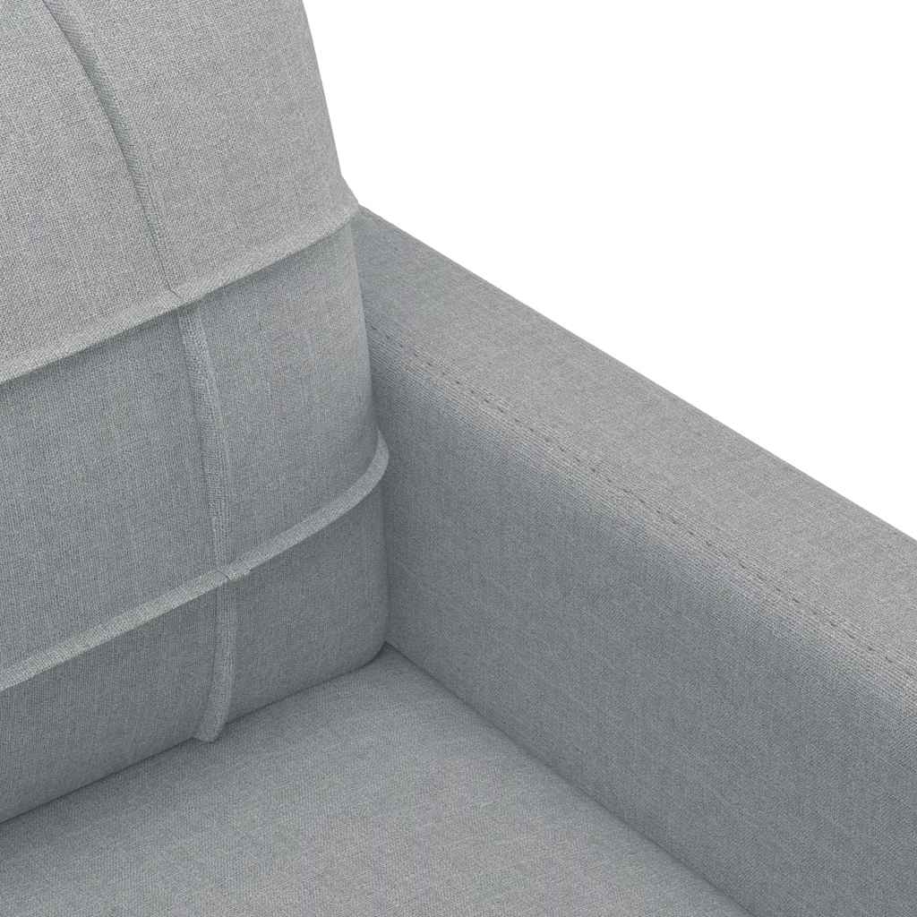 Canapé à 2 places Gris clair 120 cm Tissu - XIOS