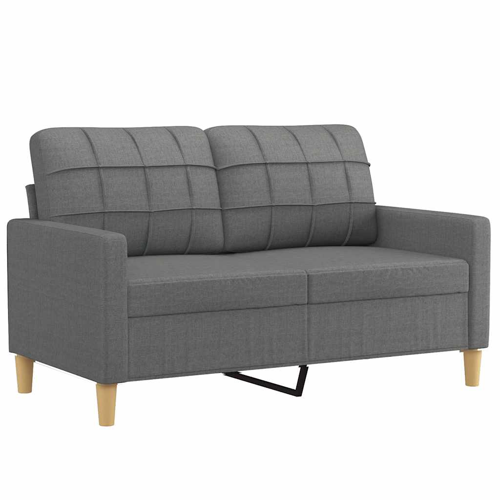 Canapé à 2 places Gris foncé 120 cm Tissu - XIOS