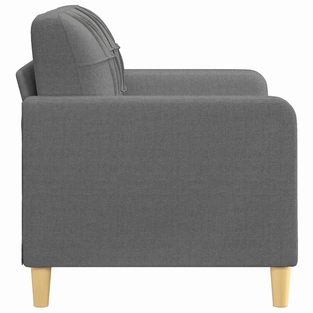 Canapé à 2 places Gris foncé 120 cm Tissu - XIOS
