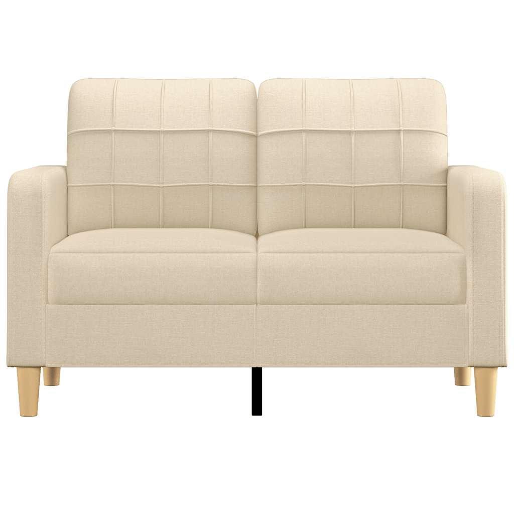 Canapé à 2 places Crème 120 cm Tissu - XIOS