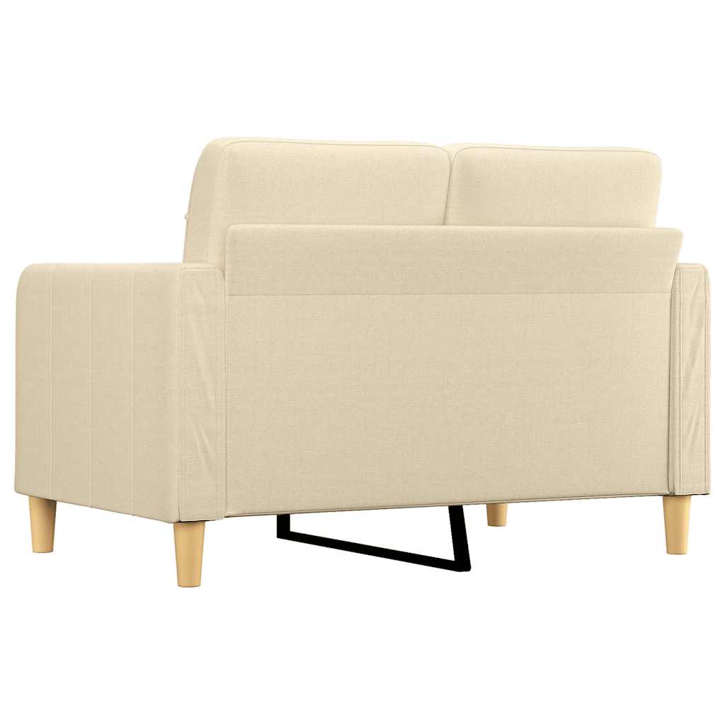 Canapé à 2 places Crème 120 cm Tissu - XIOS