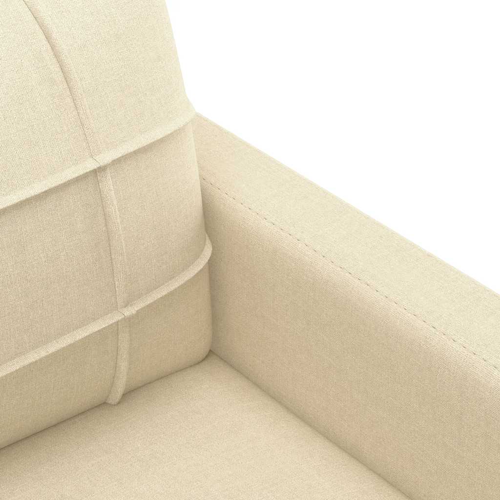 Canapé à 2 places Crème 120 cm Tissu - XIOS
