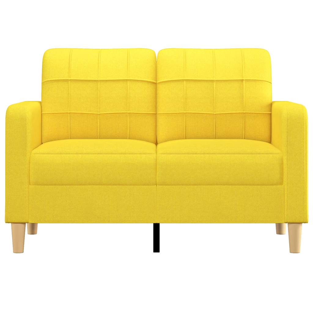 Canapé à 2 places Jaune clair 120 cm Tissu - XIOS