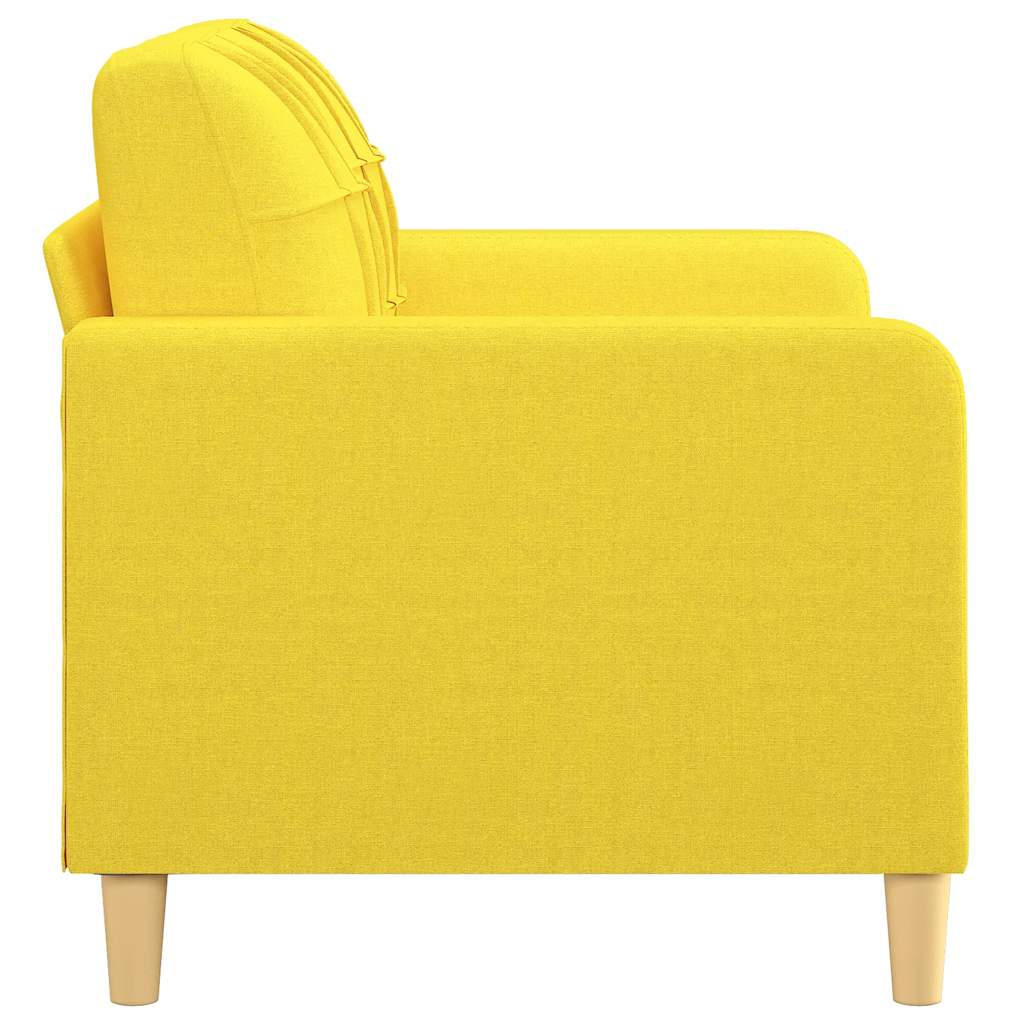 Canapé à 2 places Jaune clair 120 cm Tissu - XIOS