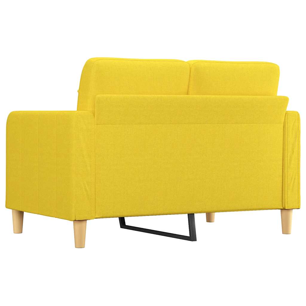 Canapé à 2 places Jaune clair 120 cm Tissu - XIOS
