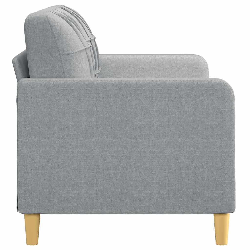 Canapé à 2 places Gris clair 140 cm Tissu - XIOS