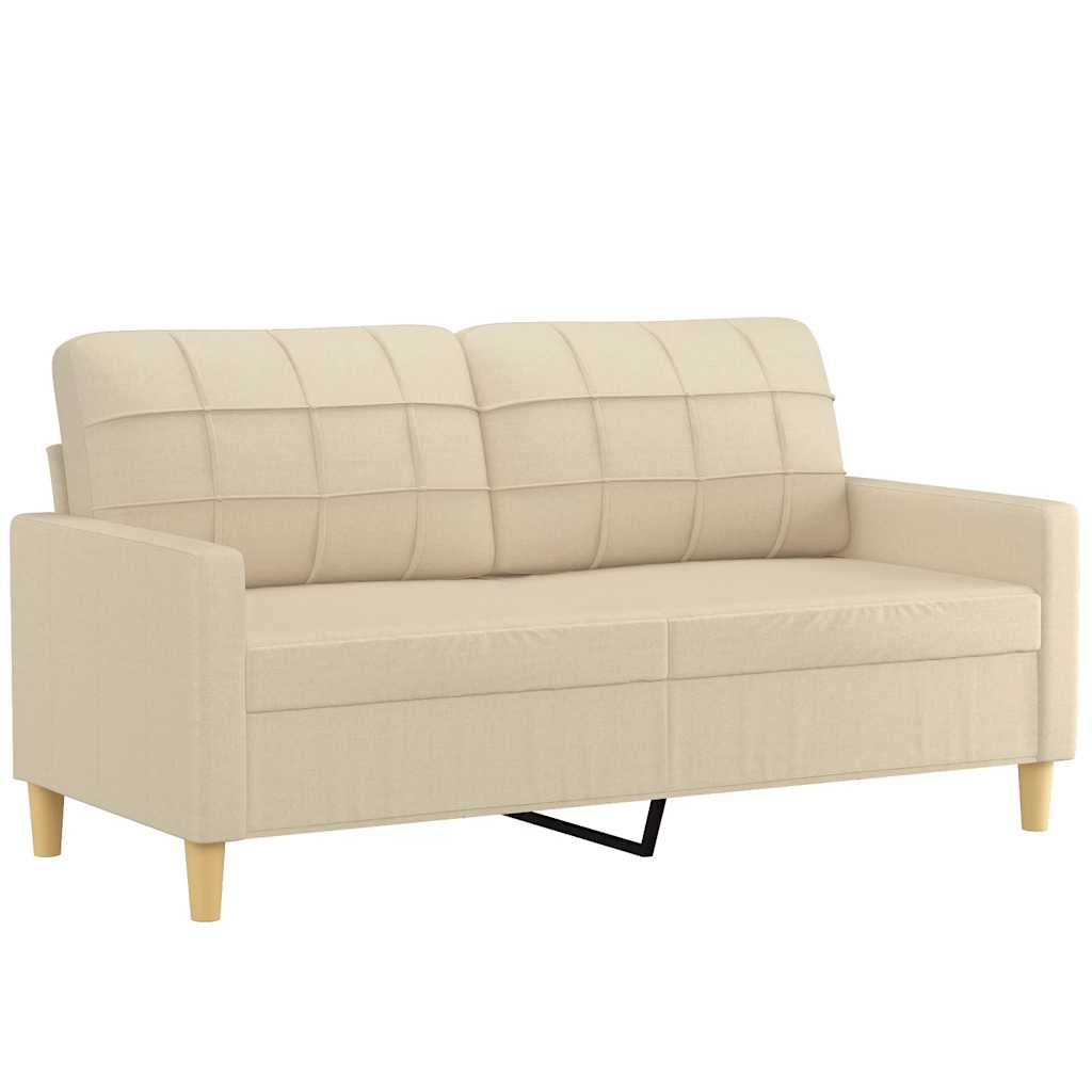 Canapé à 2 places Crème 140 cm Tissu - XIOS