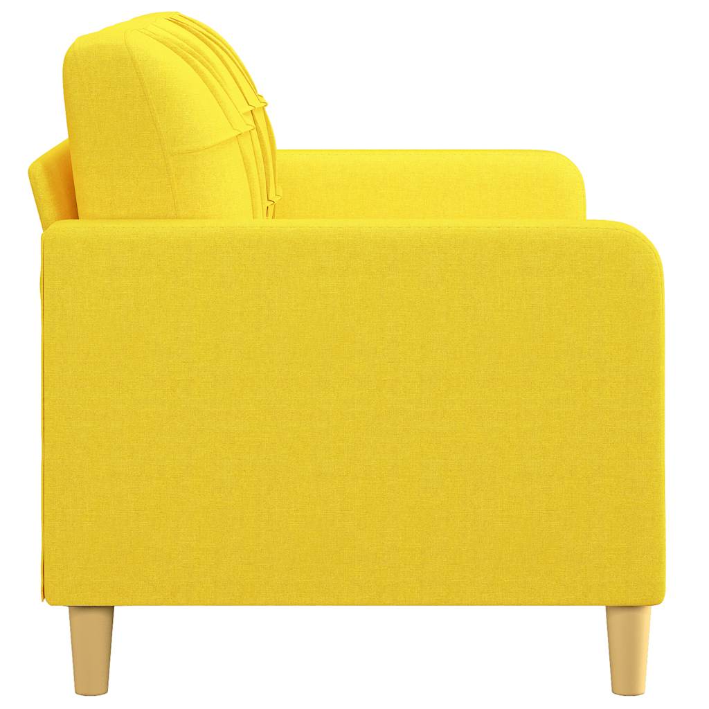 Canapé à 2 places Jaune clair 140 cm Tissu - XIOS