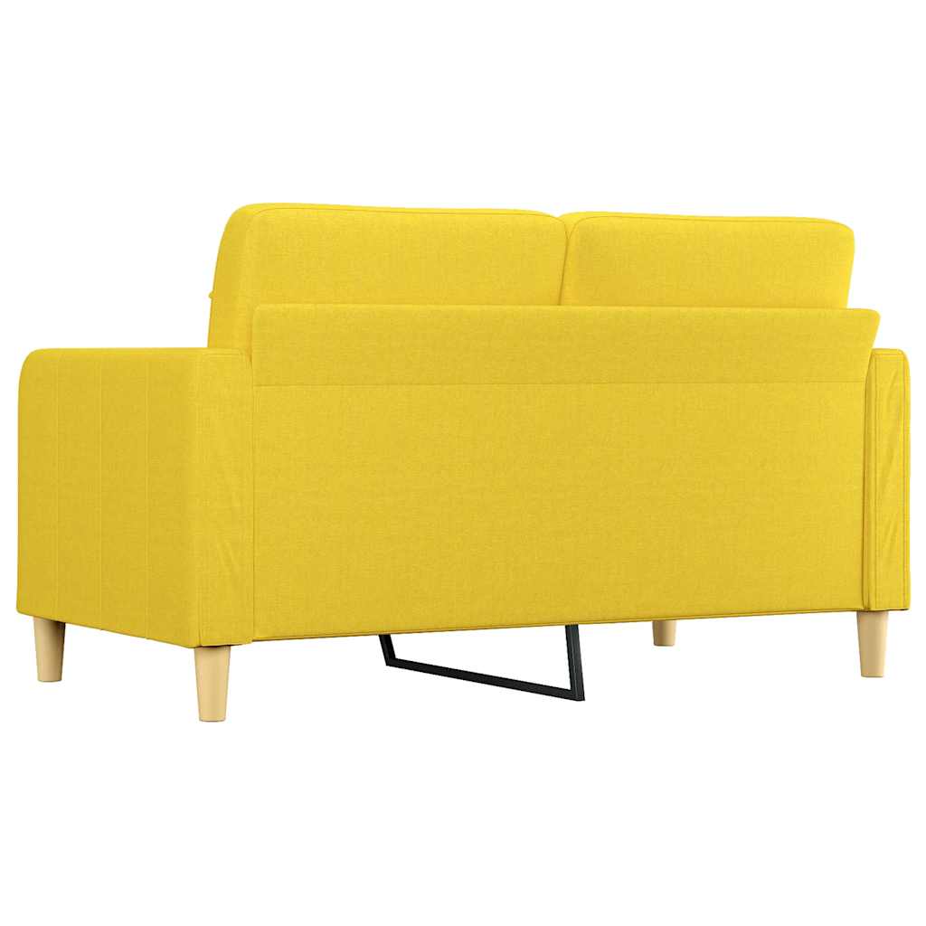 Canapé à 2 places Jaune clair 140 cm Tissu - XIOS