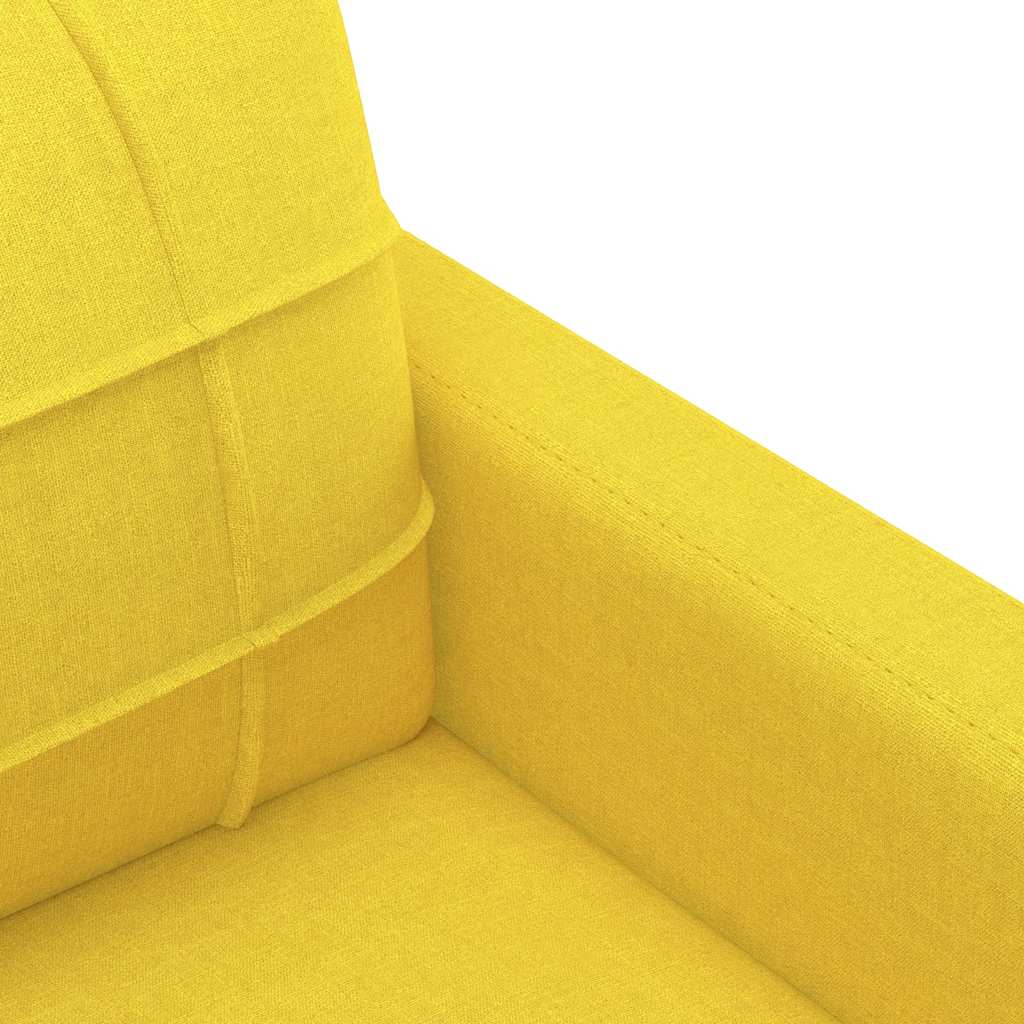 Canapé à 2 places Jaune clair 140 cm Tissu - XIOS