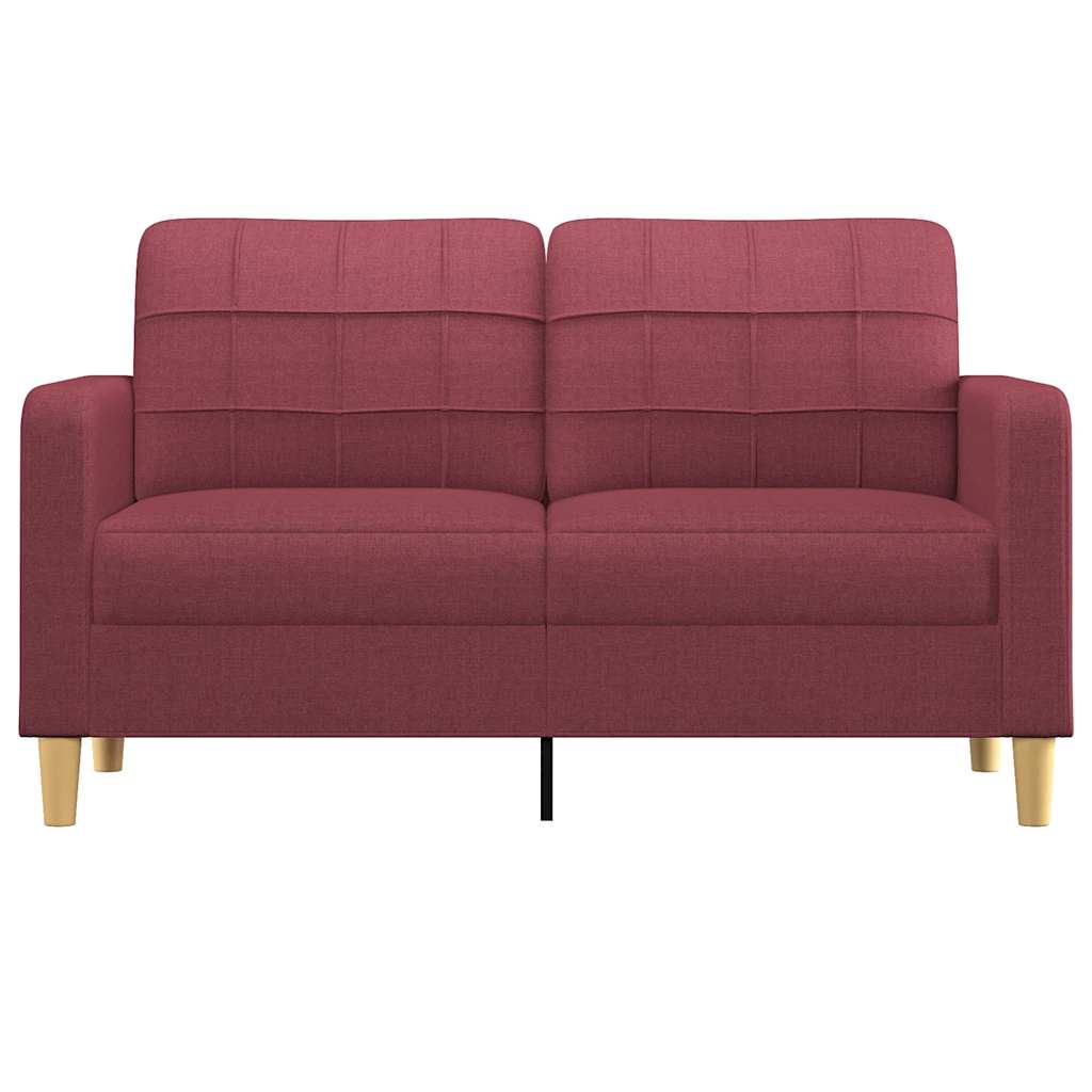 Canapé à 2 places Rouge bordeaux 140 cm Tissu - XIOS
