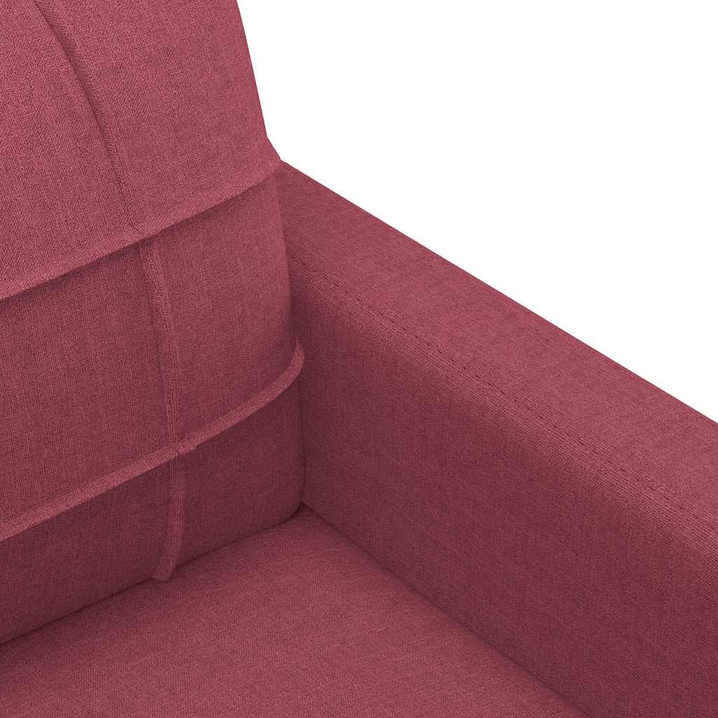 Canapé à 2 places Rouge bordeaux 140 cm Tissu - XIOS