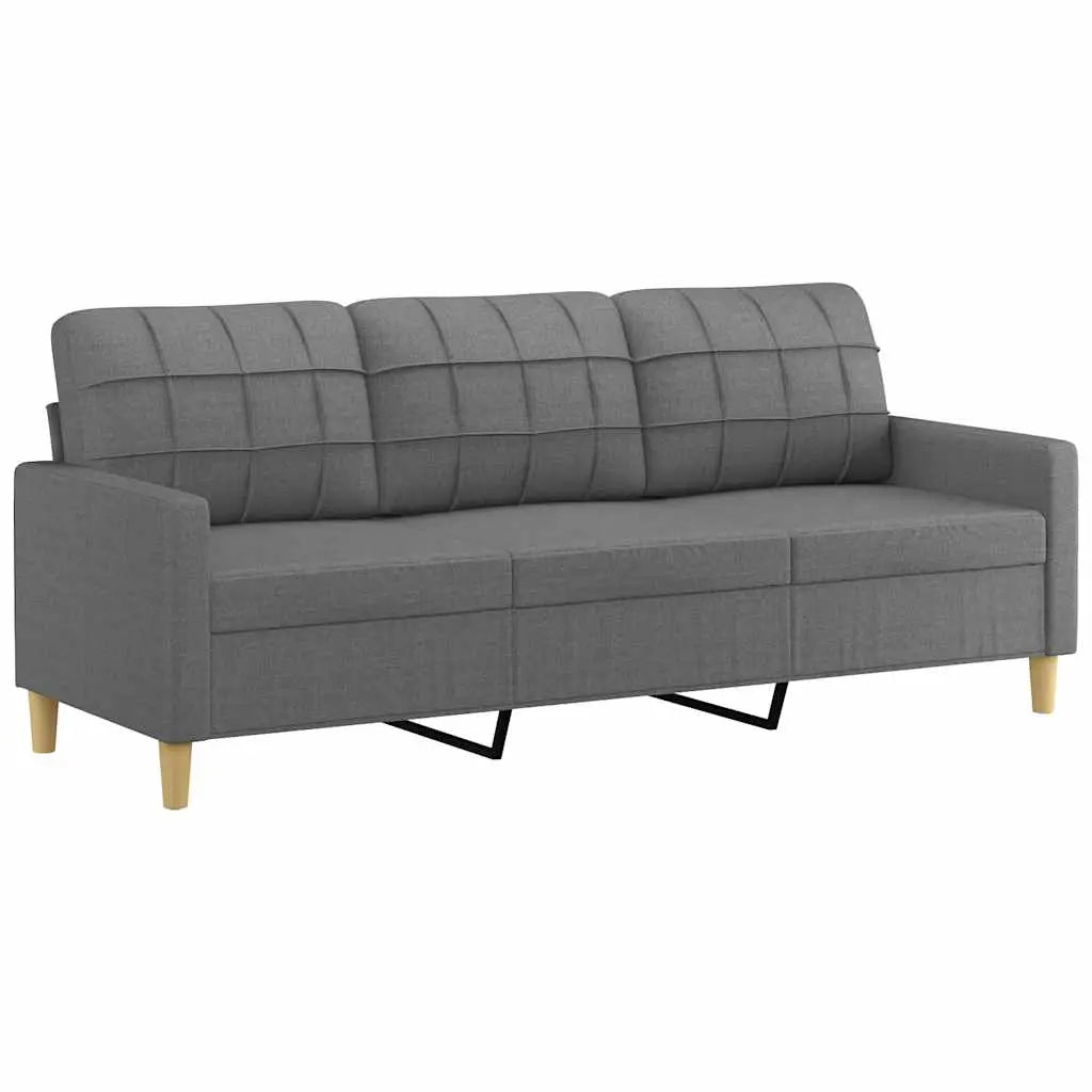 Canapé à 3 places Gris foncé 180 cm Tissu - XIOS
