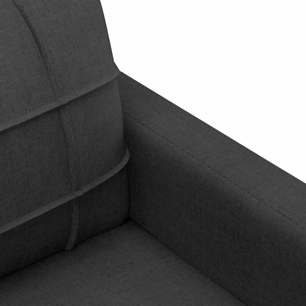 Canapé à 3 places Noir 180 cm Tissu - XIOS