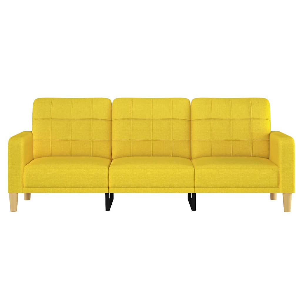 Canapé à 3 places Jaune clair 180 cm Tissu - XIOS