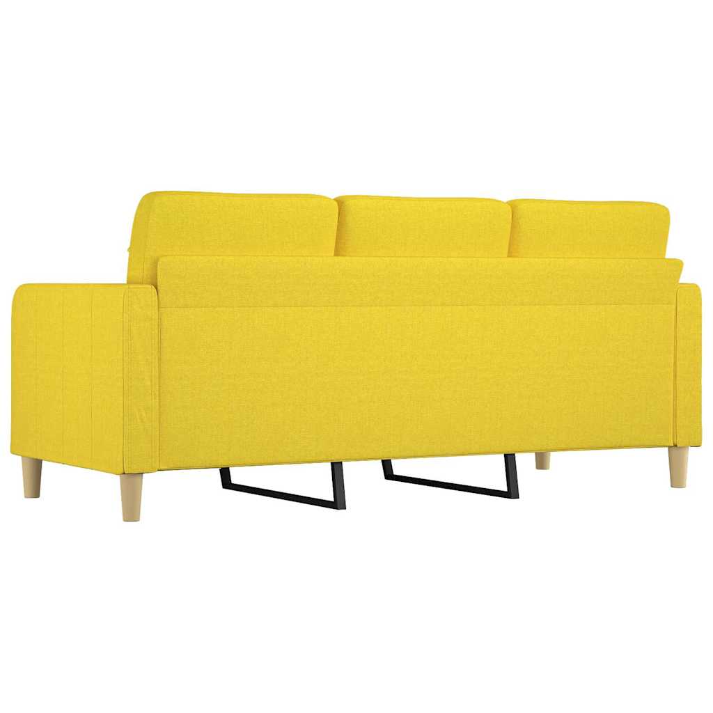 Canapé à 3 places Jaune clair 180 cm Tissu - XIOS
