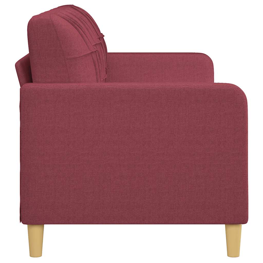 Canapé à 3 places Rouge bordeaux 180 cm Tissu - XIOS