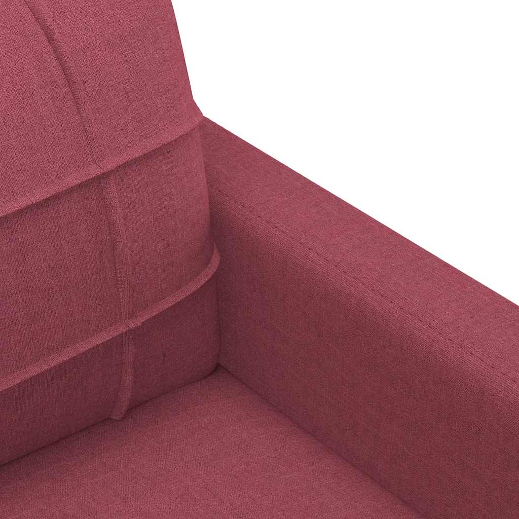Canapé à 3 places Rouge bordeaux 180 cm Tissu - XIOS