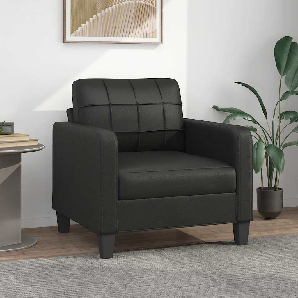 Fauteuil Noir 60 cm Similicuir - XIOS