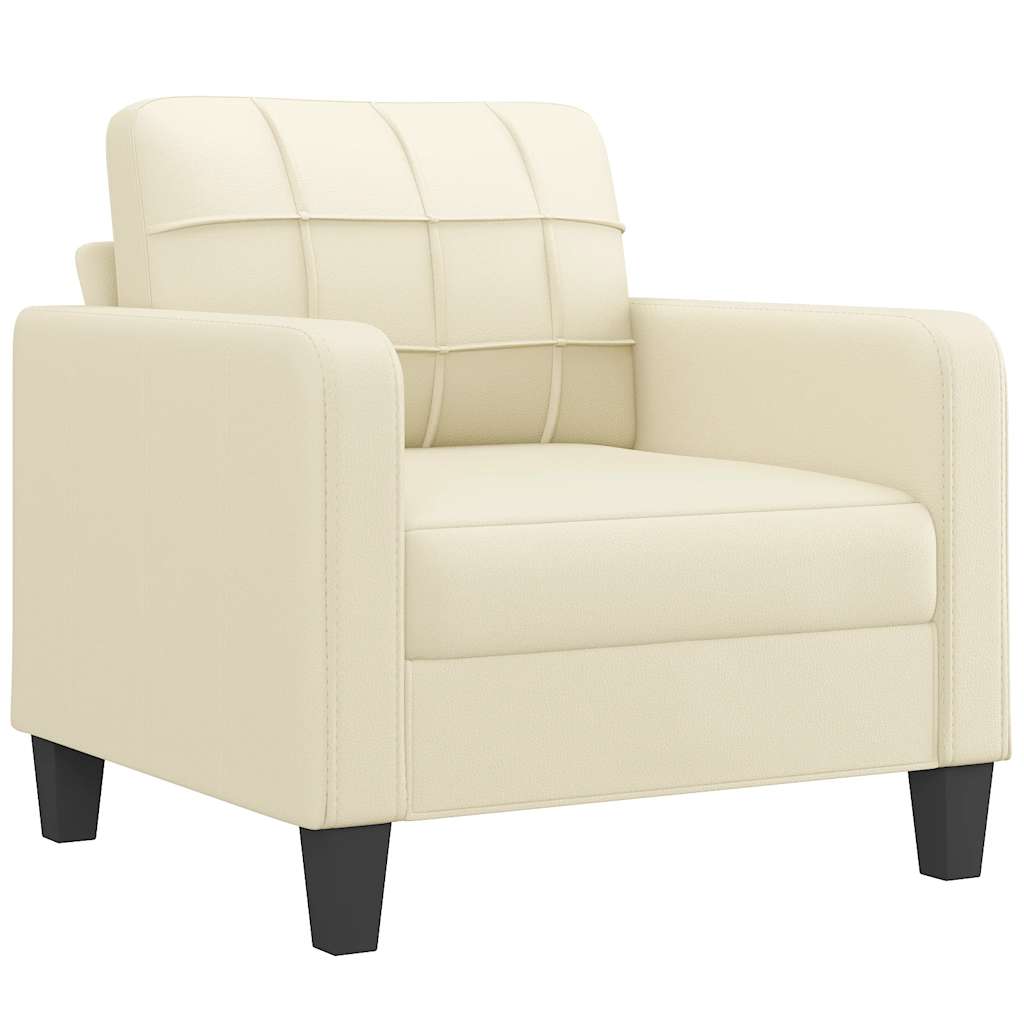 Fauteuil Crème 60 cm Similicuir - XIOS