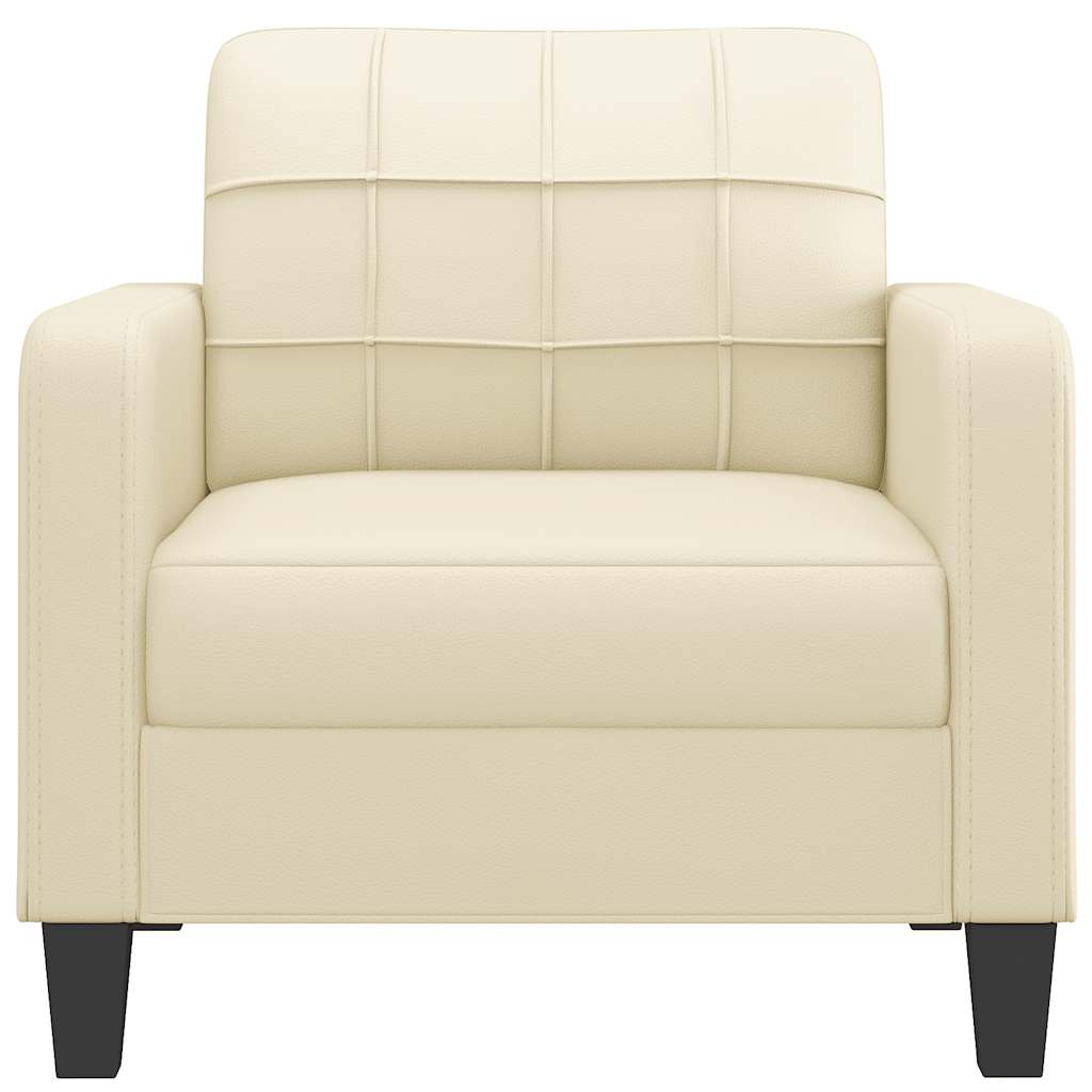 Fauteuil Crème 60 cm Similicuir - XIOS