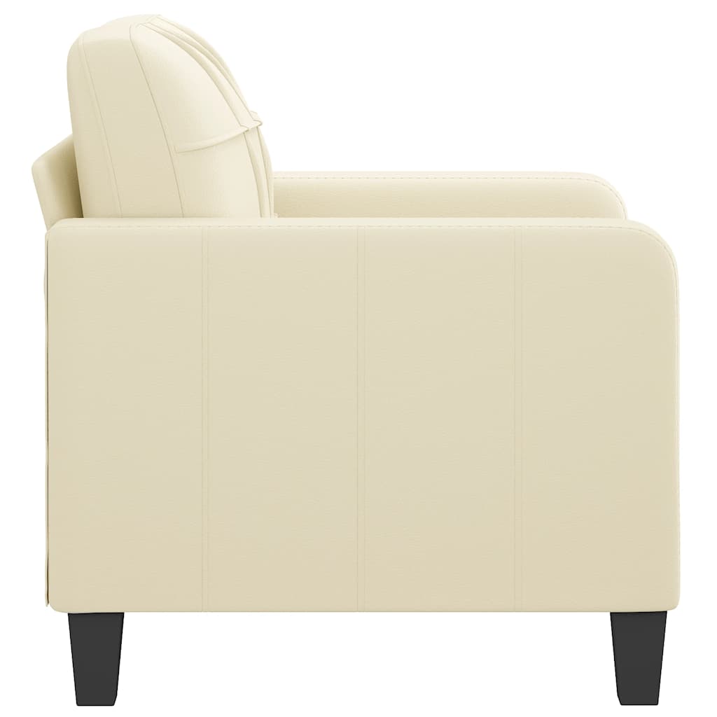Fauteuil Crème 60 cm Similicuir - XIOS