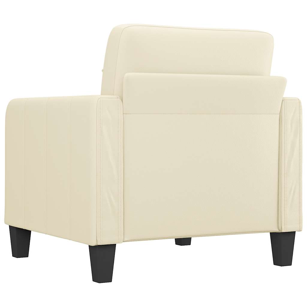 Fauteuil Crème 60 cm Similicuir - XIOS